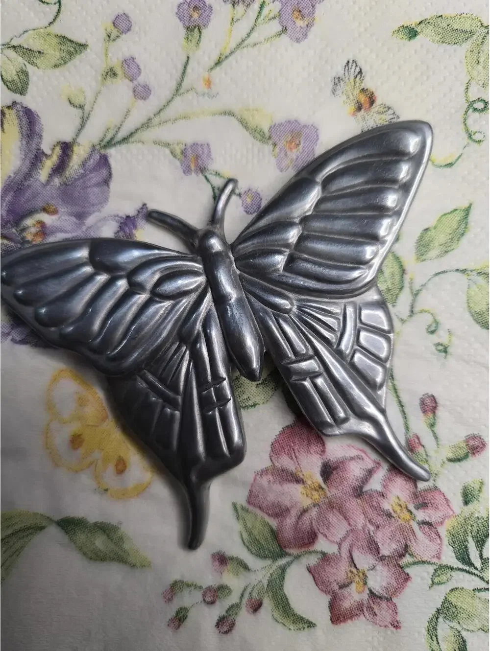 Rare Lenox Butterfly Meadow Everyday Soiree Silver Napkin Box Butterfly Weight